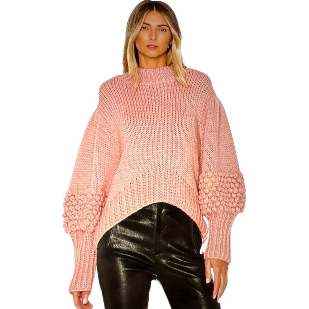 C/MEO COLLECTIVE Women’s Hold Tight Knit Jumper/Sweater Pink Size Large